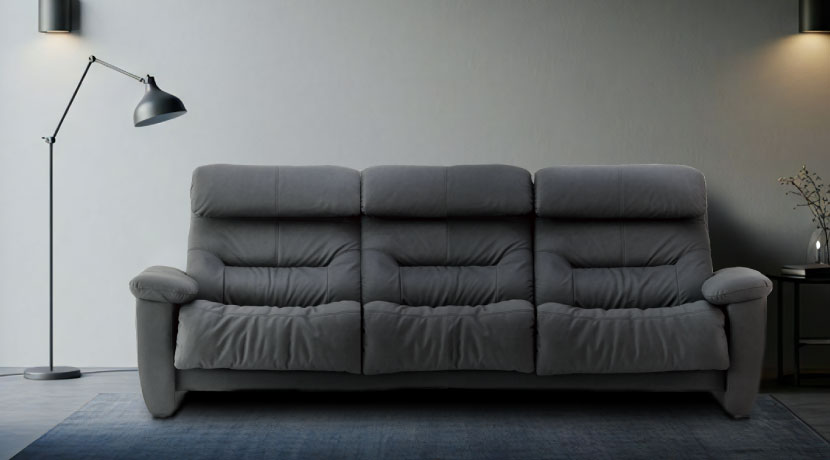 rin ブラック、グレー2個セット ヤマダオリジナル［2人掛］ソファ 「YS120012BK」 幅163 合成皮革